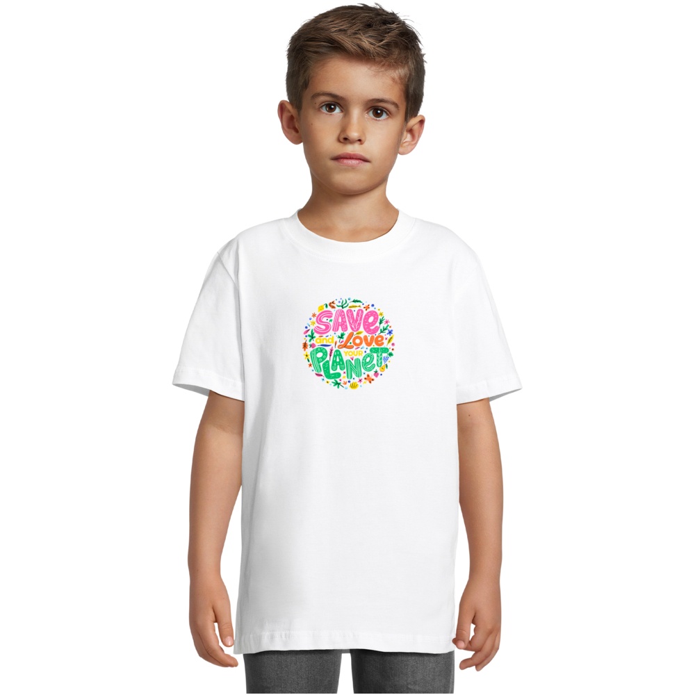 Mister Tee - Kids Save And Love Kinder Tshirt - Wit